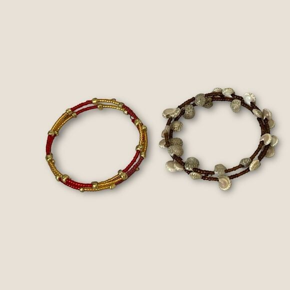 Set of 2 beaded bracelets adjustable size - Picture 4 of 4